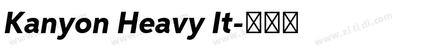 Kanyon Heavy It字体转换